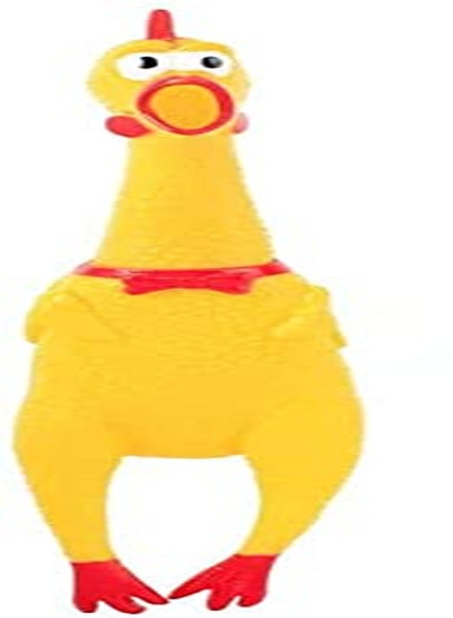 THE DDS STORE Rubber Screaming Chicken Toy for Kids & Pets - Super Durable & Funny Squeaky Chicken Dog Chew Toy - Image 1